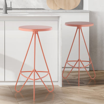 Trinity 30" Modern Industiral Iron Tripod Backless Bar Stool